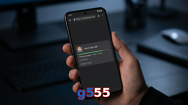 Main screen of G555 apk page for PK players